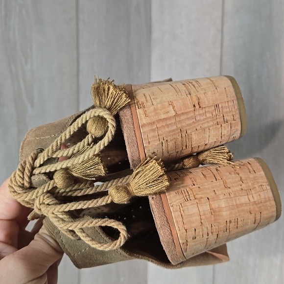 Toms Women Elba Seville Ankle Leather Ties Back open toe heels boots shoes 7 - Picture 6 of 12